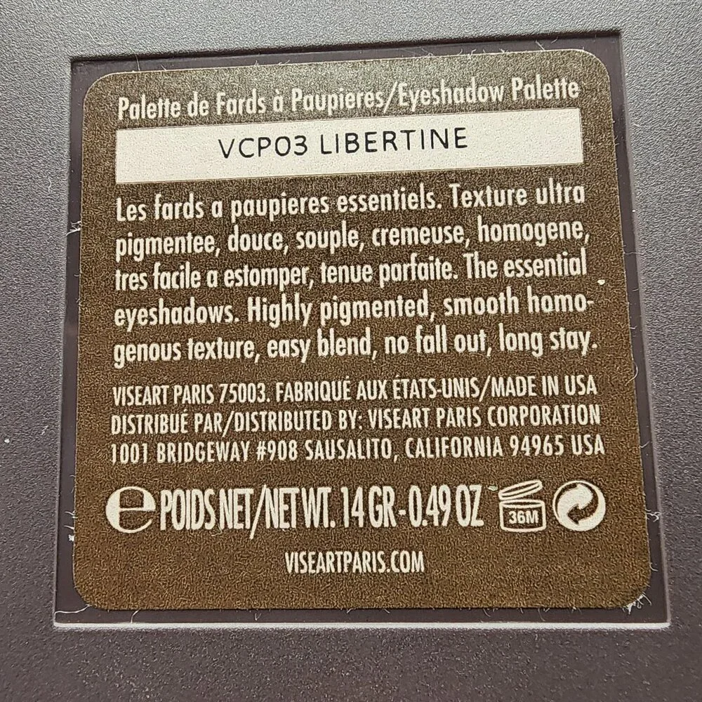 Viseart Libertine Eyeshadow Palette